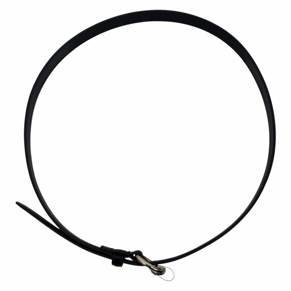 Gucci Thin Leather Belt with Bamboo Buckle Black Silver Size 80/32 main image 8